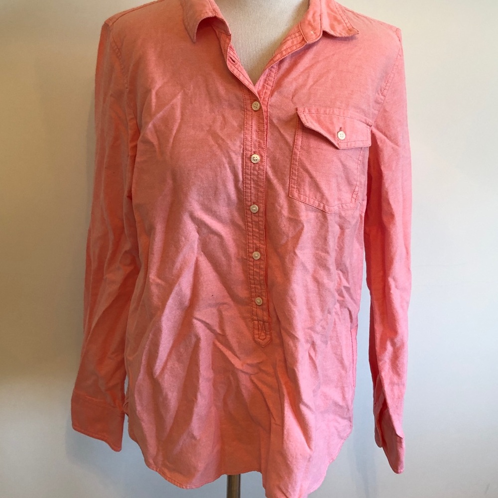 J.Crew Factory Cotton Poplin Popover Shirt